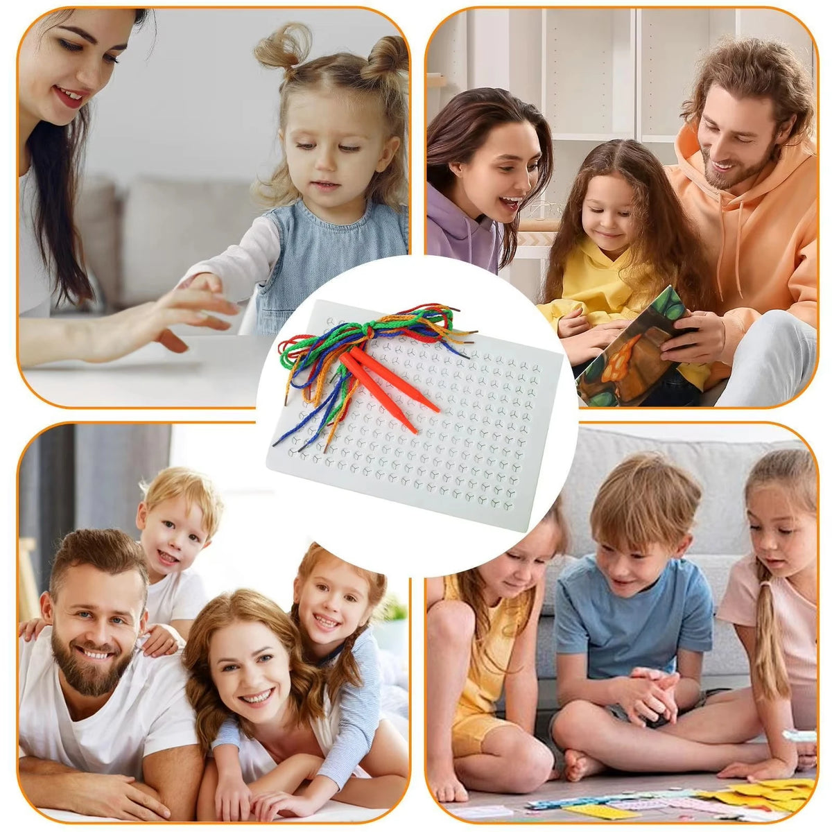 Kids Lacing & Weaving Board Set | Needle & Thread Sewing Kit Kids Weaving Kit QXL