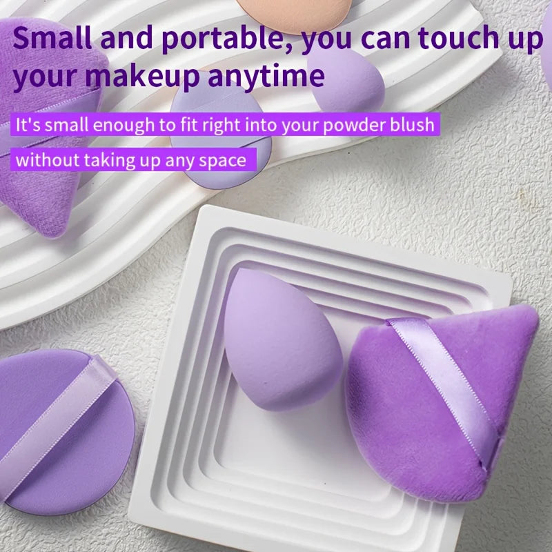 35-Piece Makeup Sponge & Puff Set | 5 Types, PU Applicators Makeup Sponge & Puff Set QXL