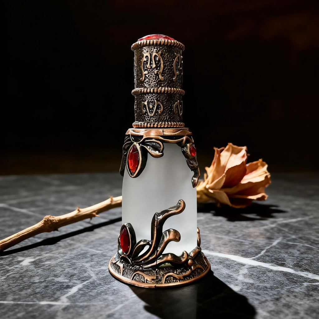 Mini Vintage Rhinestone Frosted Glass Refillable Perfume Bottle Refillable Perfume Bottle QXL