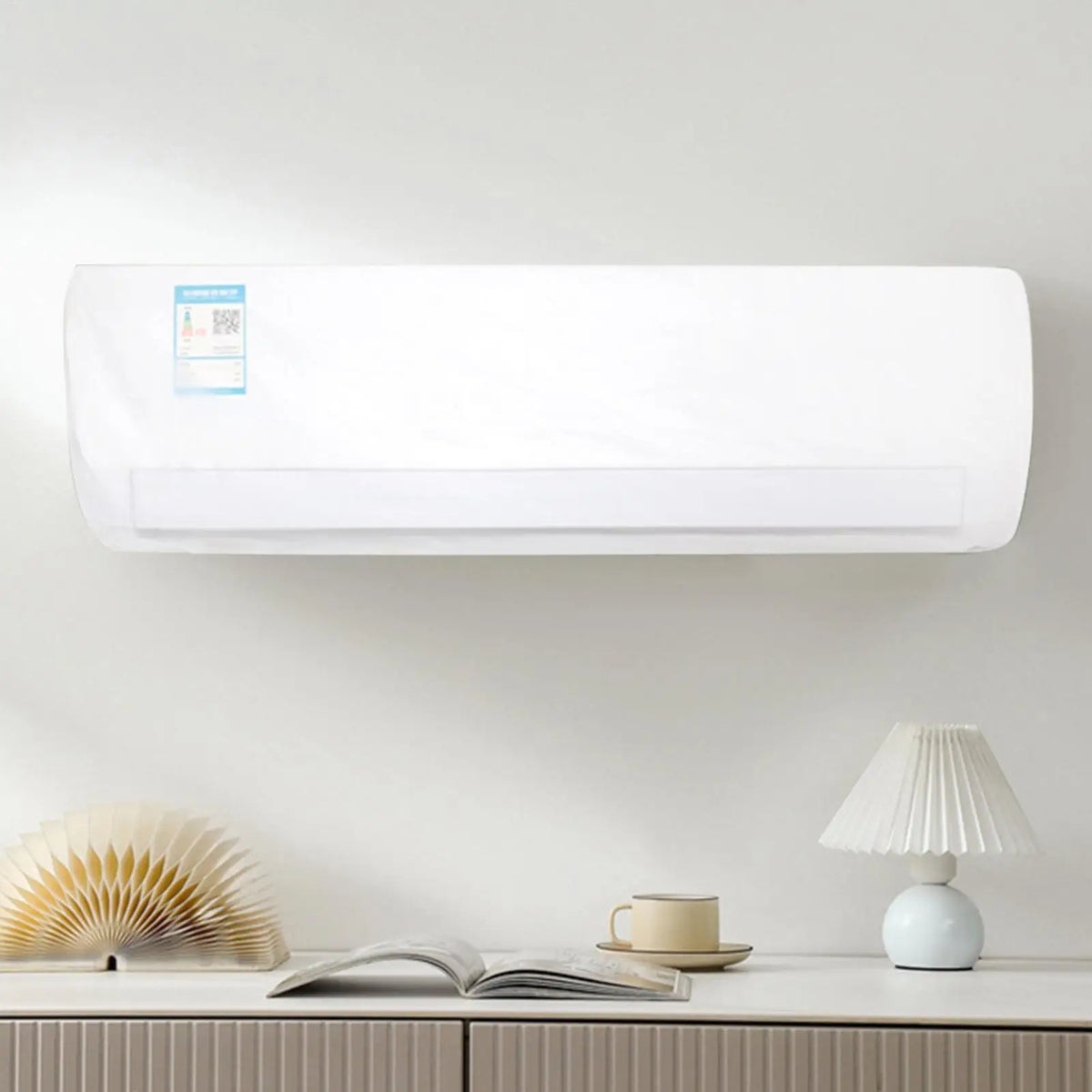 Wall Air Conditioner Dust Cover | PEVA All-Inclusive Protector AC Dust Cover QXL