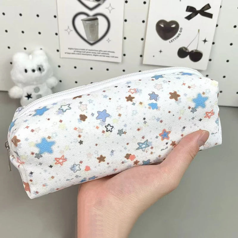 Canvas Star Pencil Case – Large Capacity Pen & Stationery Bag Pencil Case QXL