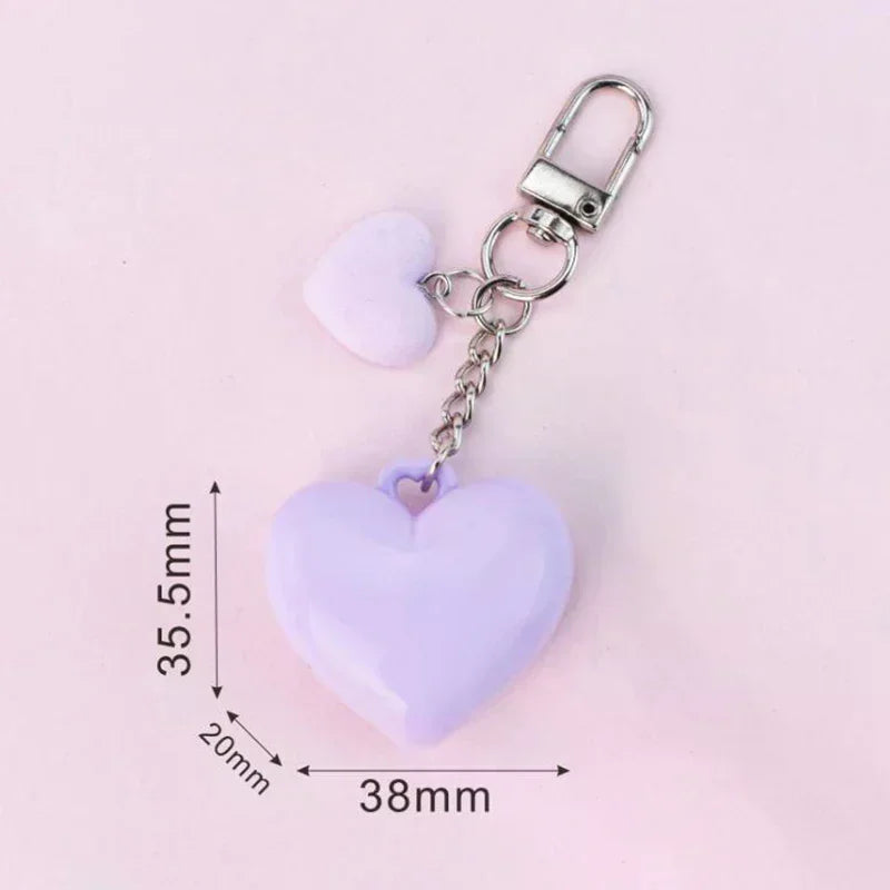 Heart-Shaped Mini Empty Compact with Mirror & Keychain Empty Makeup Compact QXL