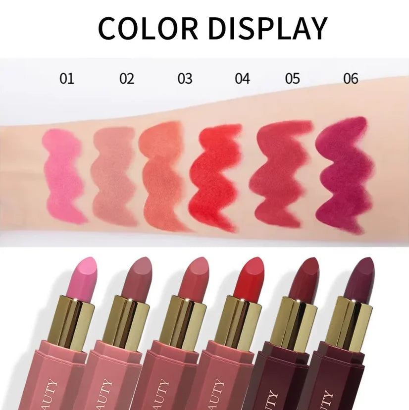 JUJU Dream 6-Pc Matte Velvet Lipstick & Glitter Lip Tint Set Lipstick Set QXL