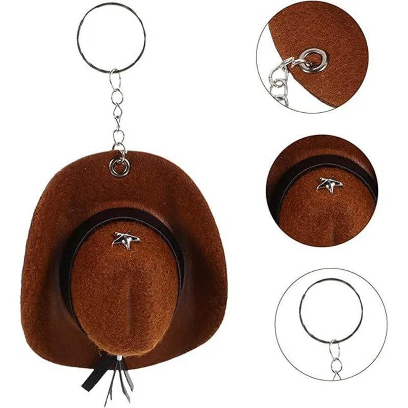 Mini Cowboy Hats – Car Mirror, Bag & Keychain Charms Mini Hat Charm QXL