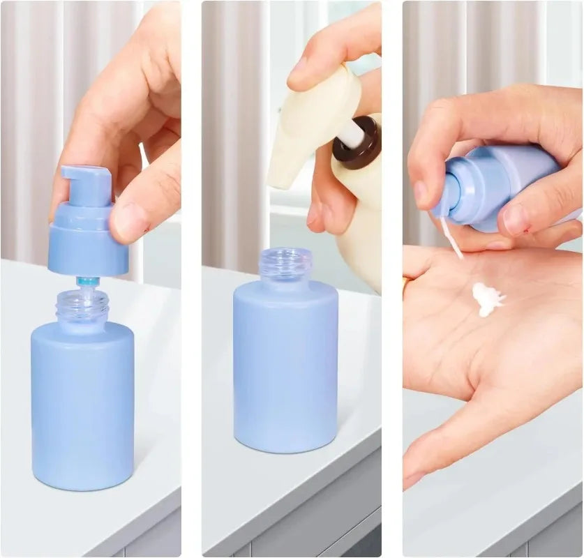 30ml Glass Pump Bottle | Refillable 1oz Travel Container Glass Pump Bottle QXL
