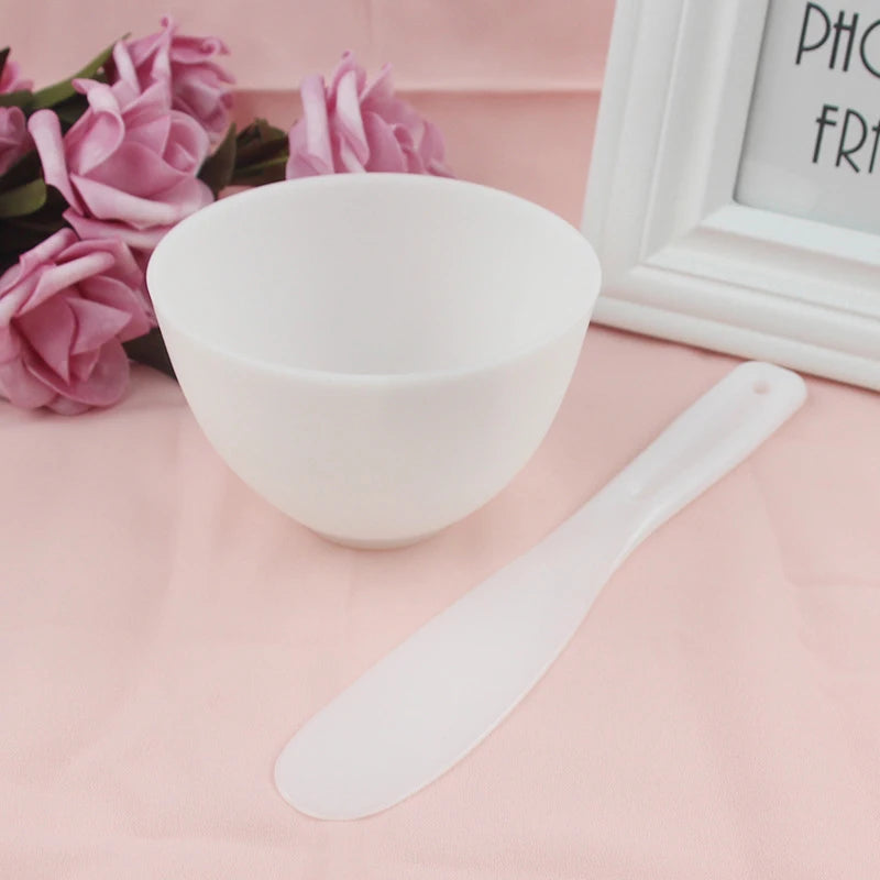 Face Mask Mixing Bowl Kit | Brush, Spatula & Spoon Set Face Mask Tool Kit QXL