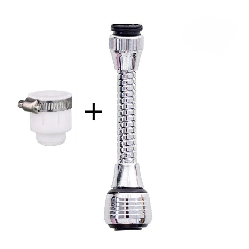 Faucet Extender with Filter & Aerated Spray Nozzle | Water Saver Faucet Extender Nozzle QXL silver 1pc