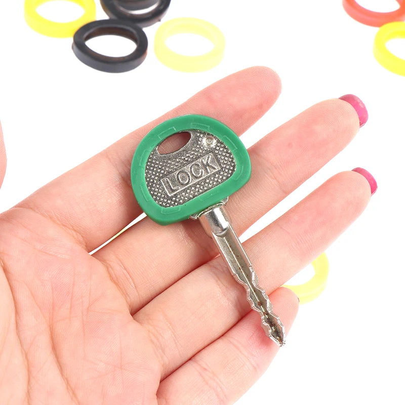 50-Pack Silicone Key Covers | Colorful Rubber Key Caps Toppers Key Covers QXL