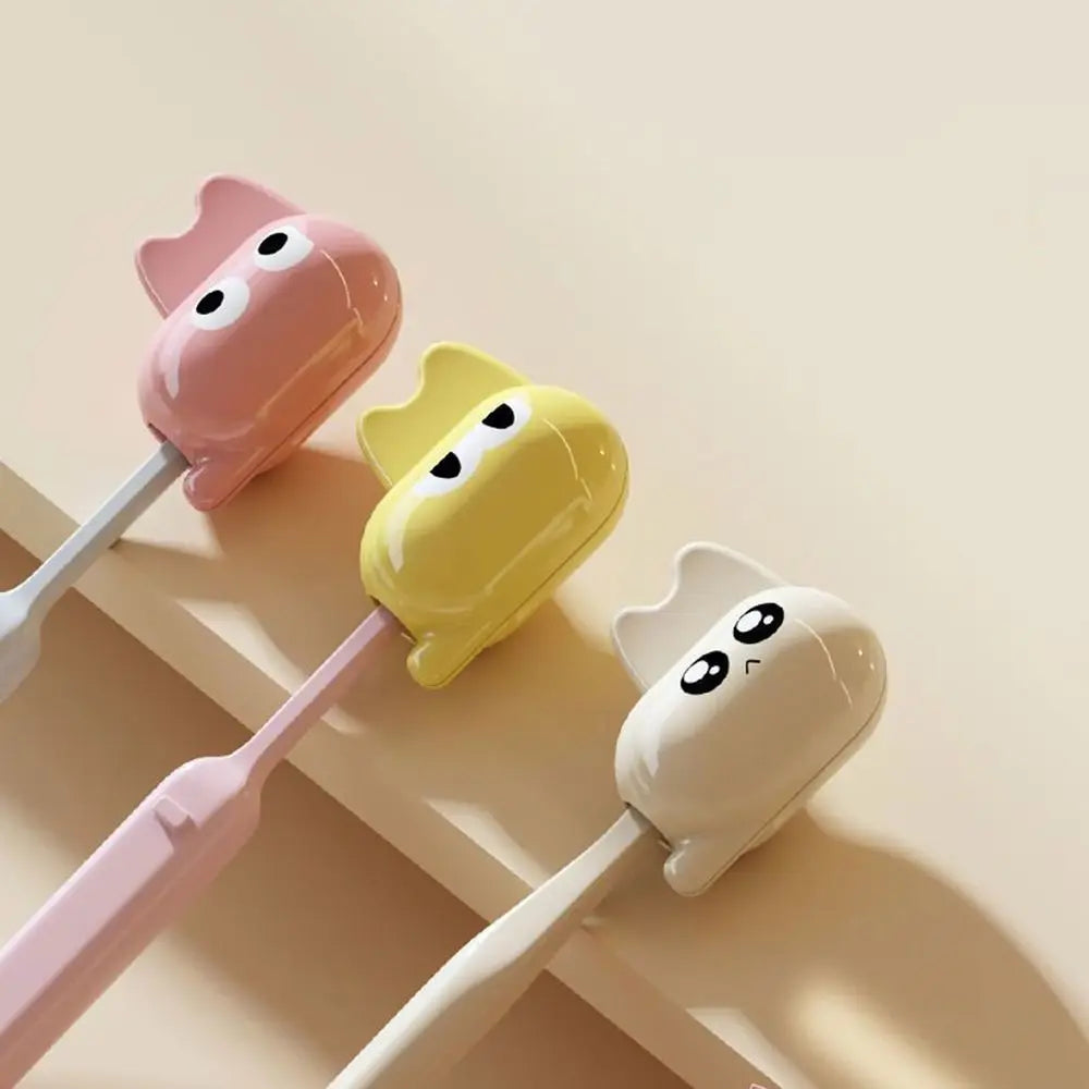 Cat Shape Toothbrush Head Cover | Portable Protective Cap Toothbrush Head Cover QXL