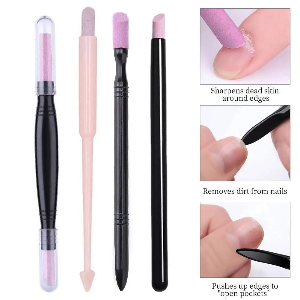 Double-Headed Nail Polishing Pen | Cuticle Remover & Buffer Nail Polishing Pen QXL