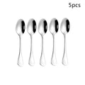 Mini Stainless Steel Coffee Spoons Set 3 or 5 | 304 Steel Kitchen Spoon Set QXL 5pcs