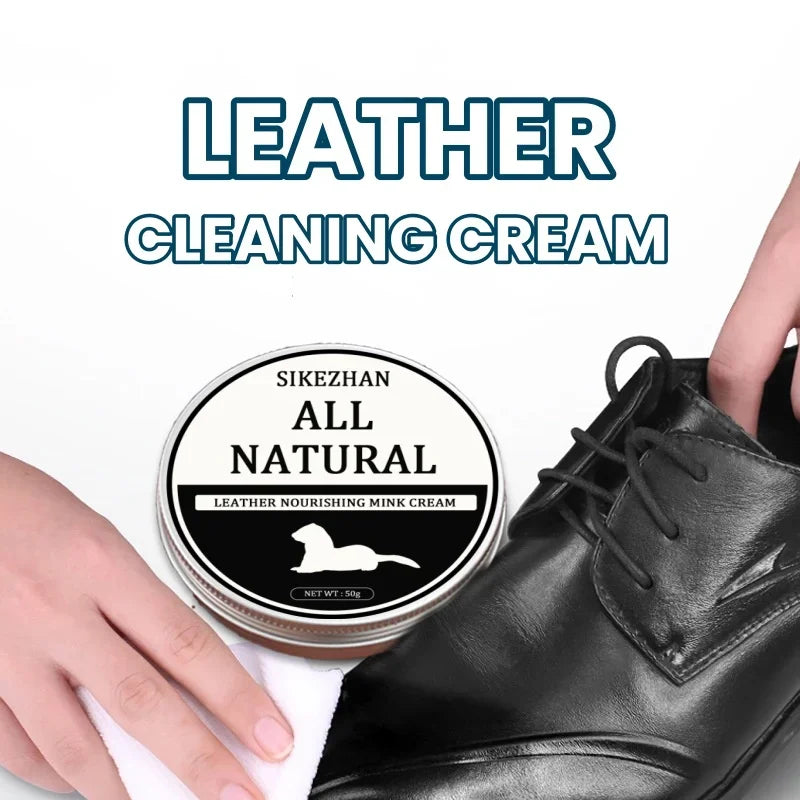 Natural Leather Mink Oil Cream | Sofa, Bag & Shoe Polish Leather Care Cream QXL