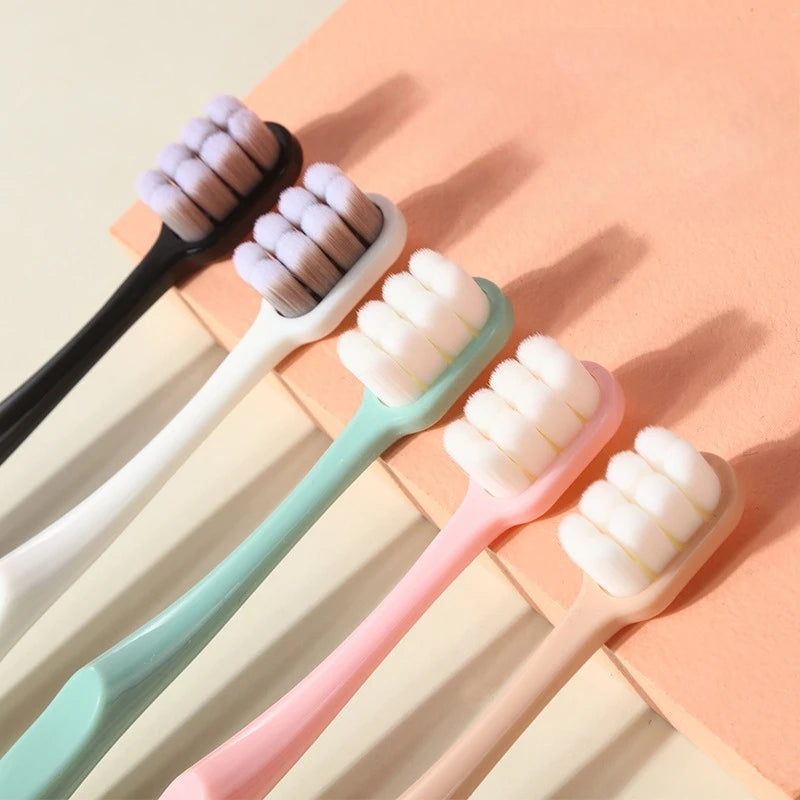 5-Pack Ultra-Soft Adult Manual Toothbrush | 12,000 Bristles Manual Toothbrush Set QXL