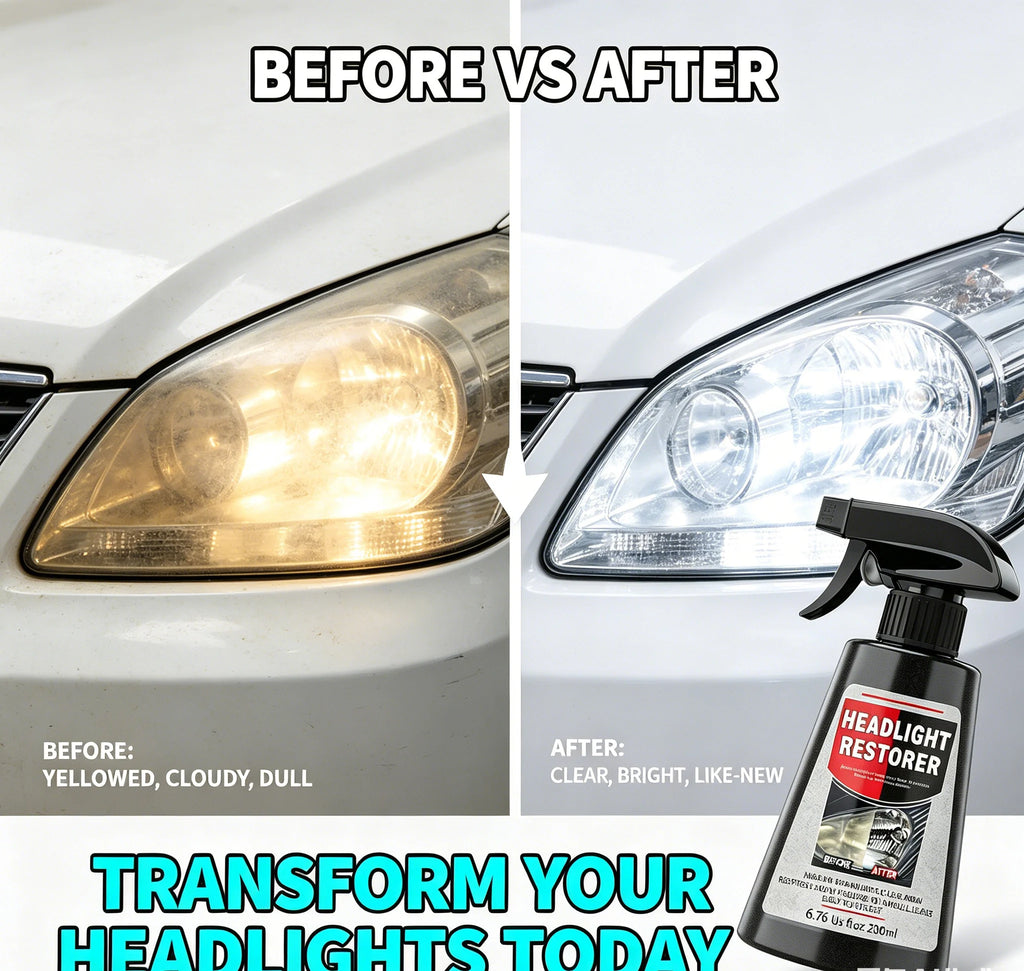Headlight Restorer Spray – Clear Cloudy & Yellowed Lenses Headlight Restorer Spray QXL