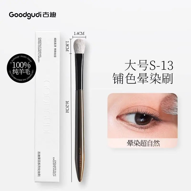 3-Piece Goat Hair Eyeshadow Brush Set | Natural Blending Eyeshadow Brush Set QXL s 13