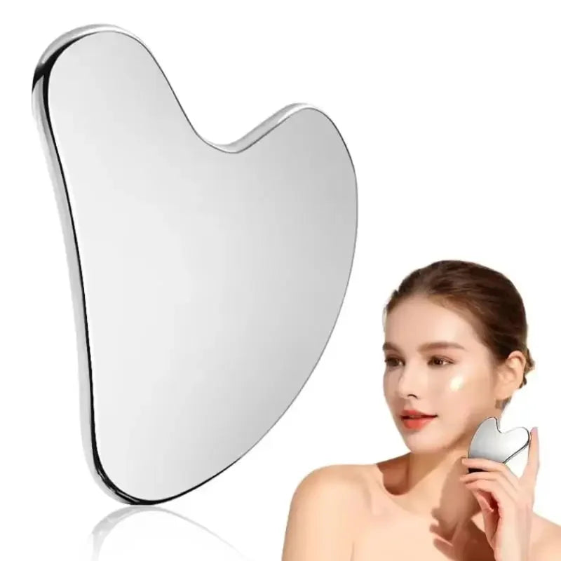 Heart-Shape Stainless Steel Gua Sha Scraper & Face Massager Gua Sha Scraper QXL