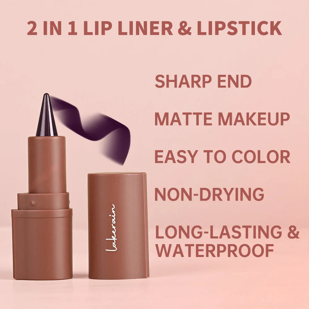 Lip Liner & Lip Gloss Set | Long-Lasting Moisturizing Duo Lip Liner Gloss Set QXL