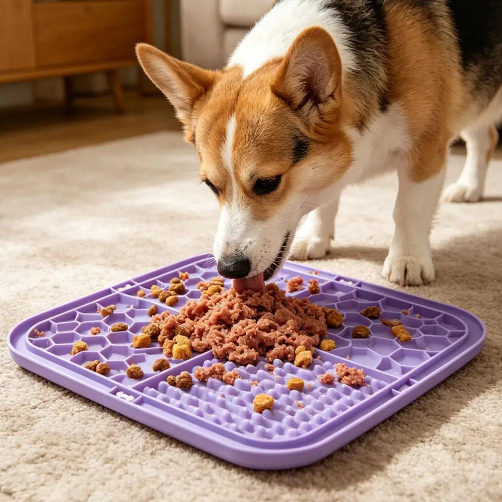 Silicone Pet Lick Mat Slow Feeder for Dogs & Cats Pet Slow Feeder Mat QXL