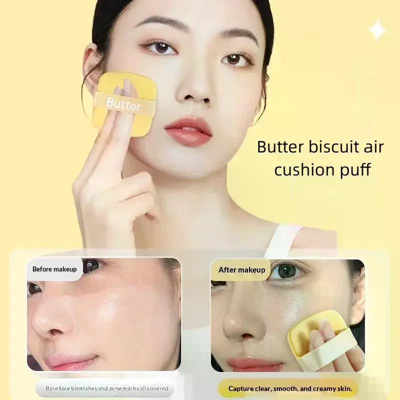 Butter Biscuit Air Cushion Puff | Double-Sided Makeup Sponge Makeup Sponge Puff QXL