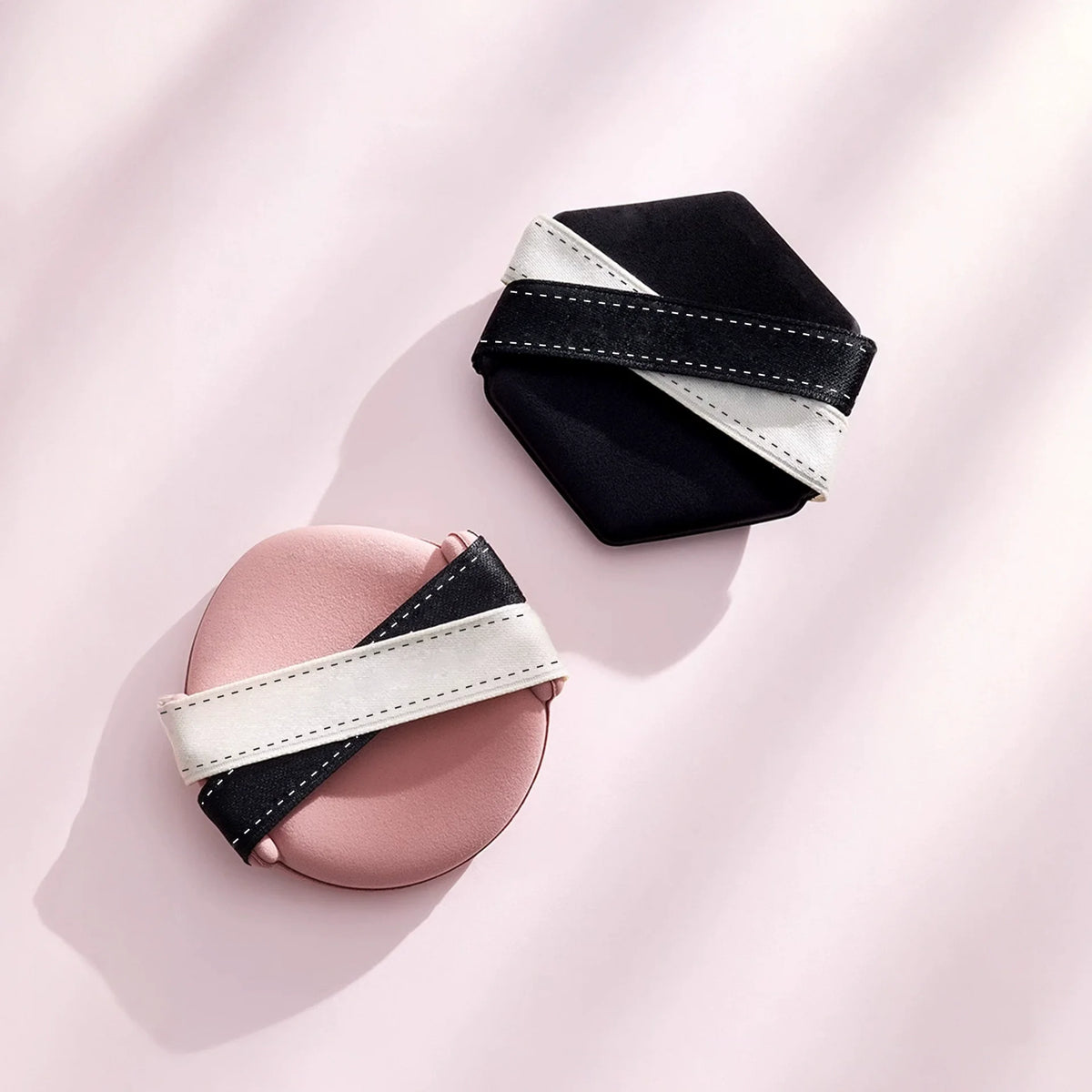 Dual-Ribbon Cushion Powder Puff | Soft Makeup Sponge 6.5cm Makeup Sponge Puff QXL