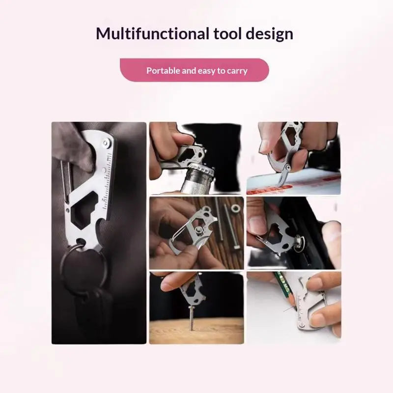 Mini Keychain Multi-Tool | Folding Knife, Screwdriver & Opener Keychain Multi-Tool QXL