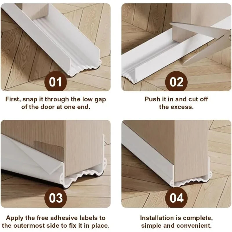 Self-Adhesive PVC Door Bottom Seal Strip | Weather Stripping Door Weather Stripping QXL