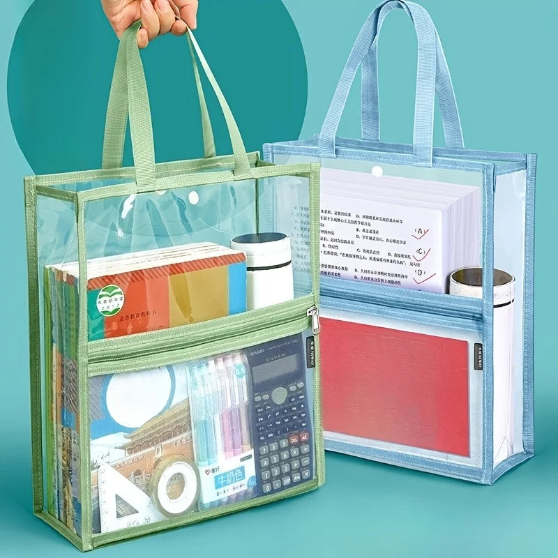 Transparent A4 File Bag | Foldable Document Organizer Document File Bag QXL