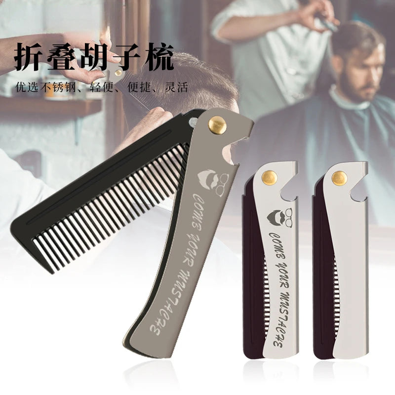 Foldable Pocket Comb for Hair, Beard & Moustache | Men & Women Folding Pocket Comb QXL
