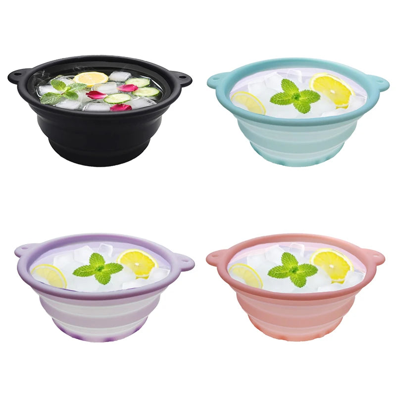 Collapsible Silicone Facial Ice Bath Bowl | Foldable Basin Facial Ice Bath Bowl QXL
