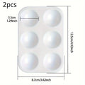 2-Pack White Watercolor Paint Palette Trays | Artist Pigment Tray Watercolor Paint Palette QXL 2pcs