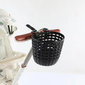 Kids Bike Basket with Adjustable Straps | Front-Mount Children Kids Bike Basket QXL Black