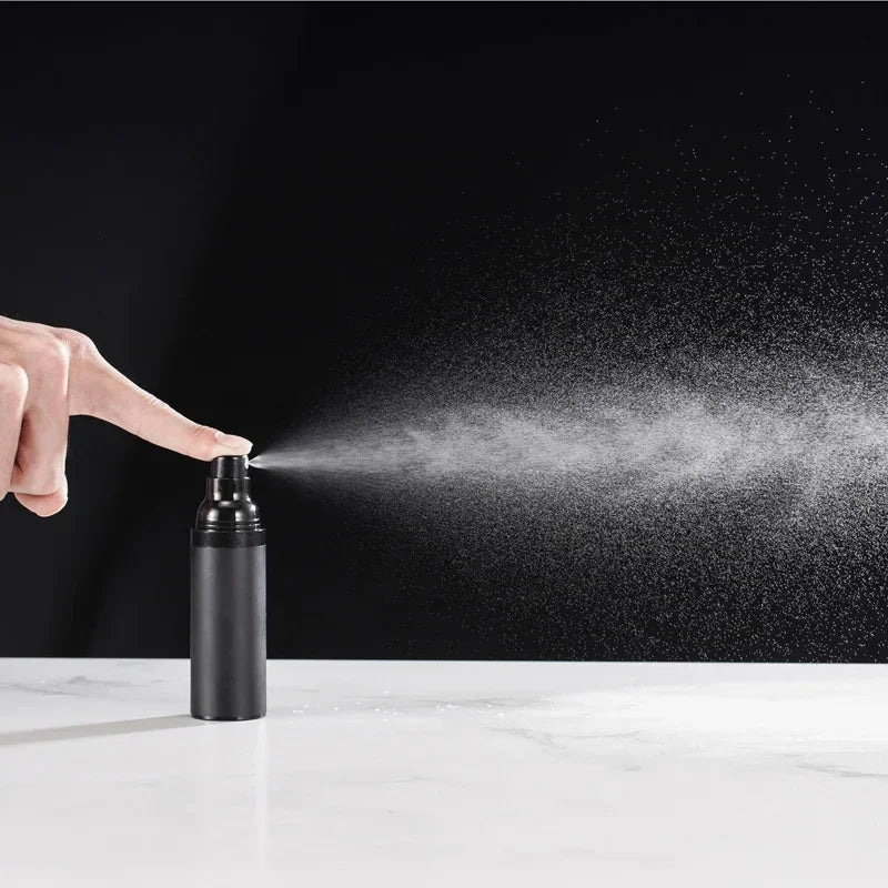 Airless Pump Bottle 15ml 30ml 50ml | Black Vacuum Lotion Jar Airless Pump Bottle QXL