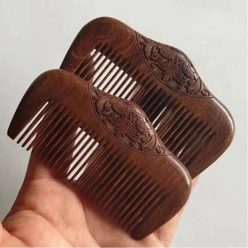 Pocket Sandalwood Fine-Tooth Comb | Anti-Static Hair & Beard Pocket Hair Comb QXL