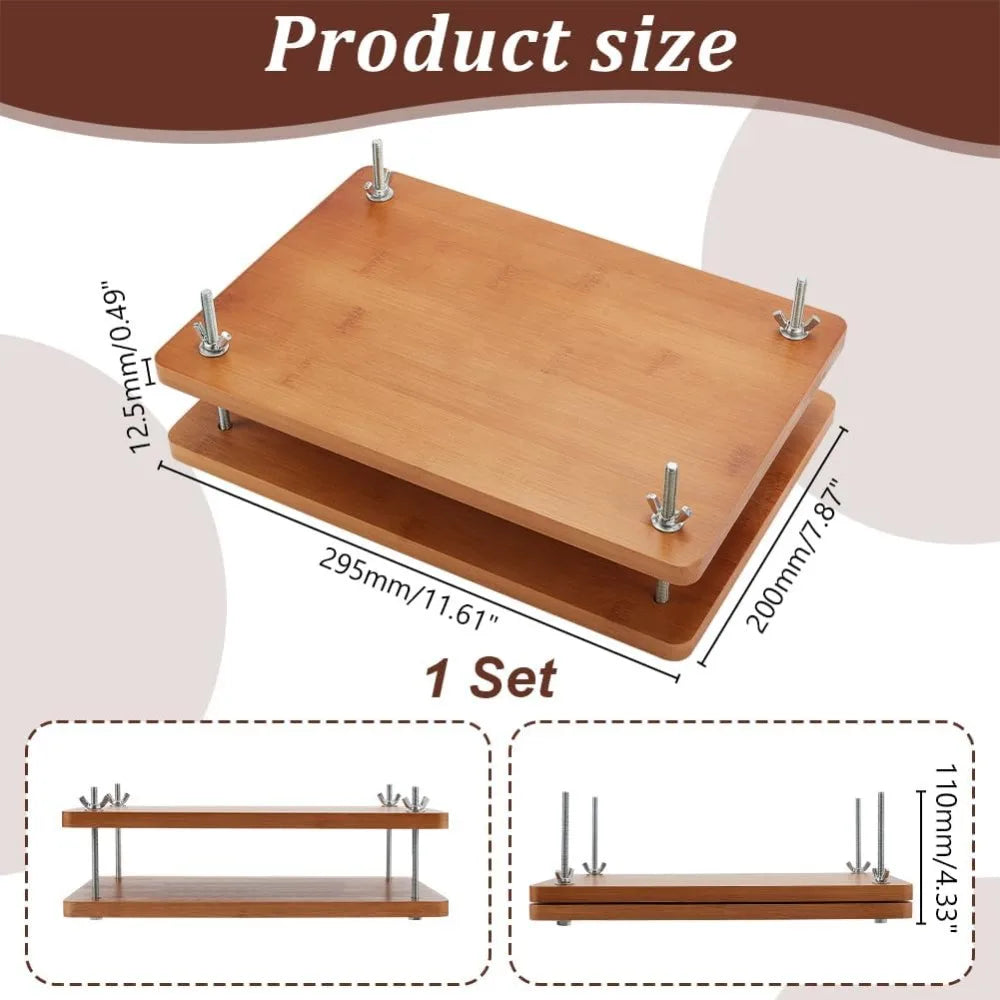 Large Wooden Book & Flower Press 11.6x7.87" | DIY Craft Kit Wooden Craft Press QXL
