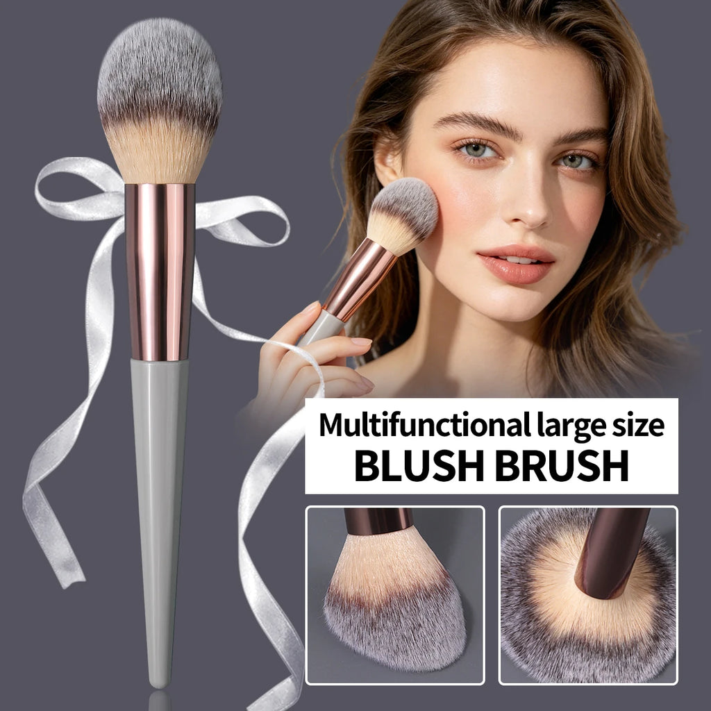 KOSSHOW Large Blush Brush – Tri-Color Gradient Bronzer Highlighter Blush Makeup Brush QXL Default Title