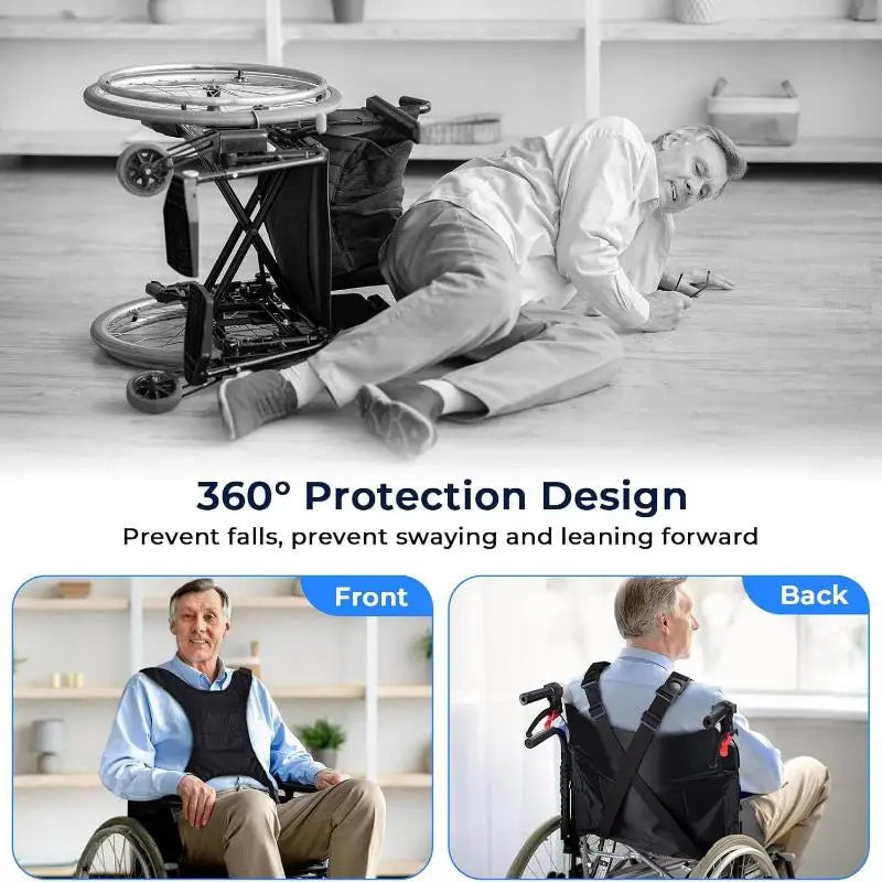 Wheelchair Safety Harness Vest | Adjustable Shoulder Strap Wheelchair Safety Harness QXL