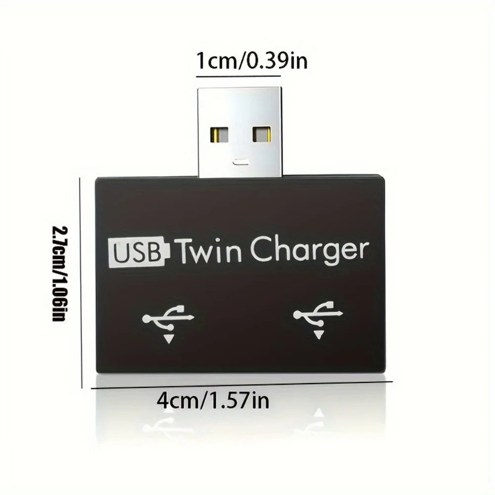 Mini USB 2.0 Hub Splitter – 1 to 2 Port Adapter for PC & Laptop USB Hub Splitter QXL