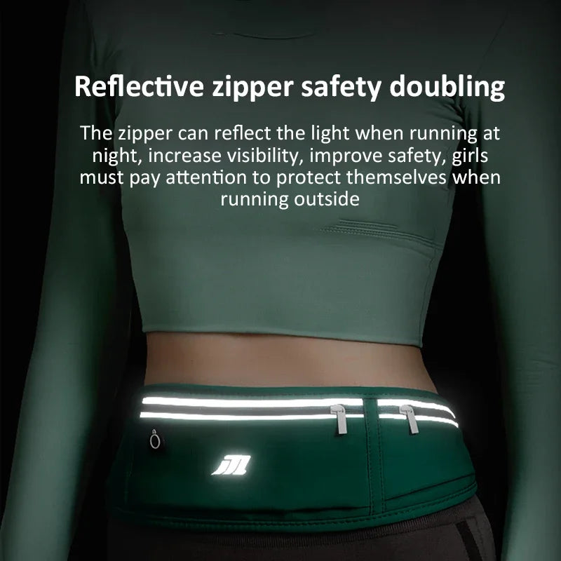 CWILKES 3-Pocket Running Waist Bag | Sports Belt Pouch Running Waist Bag QXL