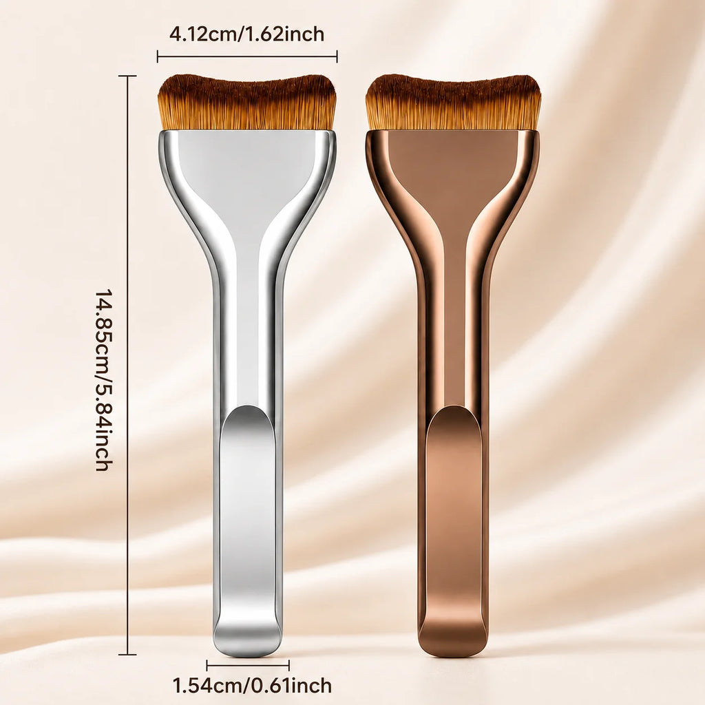 2-Pack Pillow Foundation Brush Set | Flat Top Contour Blending Foundation Brush Set QXL
