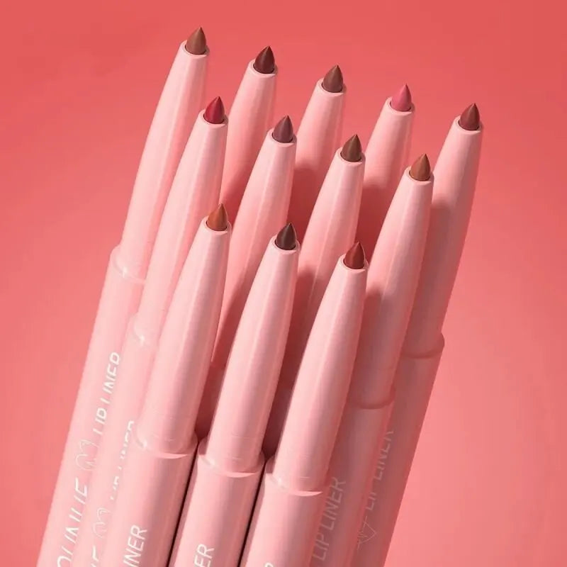 12-Color Waterproof Matte Lip Liner Set | Long-Lasting Lip Liner Pencil QXL