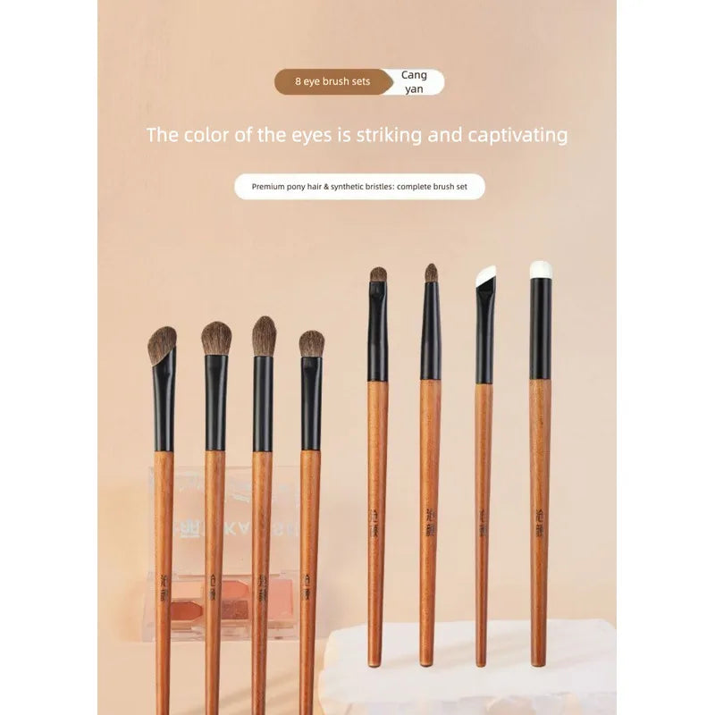8-Piece Eye Makeup Brush Set – Eyeshadow, Blend & Highlight Eye Makeup Brush Set QXL