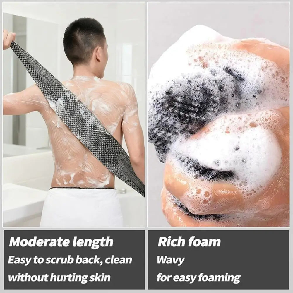 Exfoliating Bath Towel | 48" Deep Cleansing Body Scrubber Exfoliating Bath Towel QXL