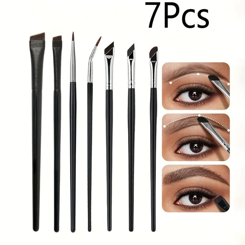 5/7-Piece Ultra-Thin Angled Eyebrow & Eyeliner Brush Set Eyebrow Brush Set QXL