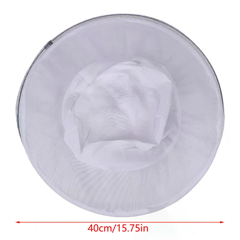 Beekeeping Hat & Veil Combo | White Mesh Bug Mask Protector Beekeeping Protective Hat QXL
