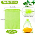 100-Pack Organza Fruit Protection Bags | Mesh Zipper Garden Garden Protection Bags QXL 3.94x5.91in(10x15cm)