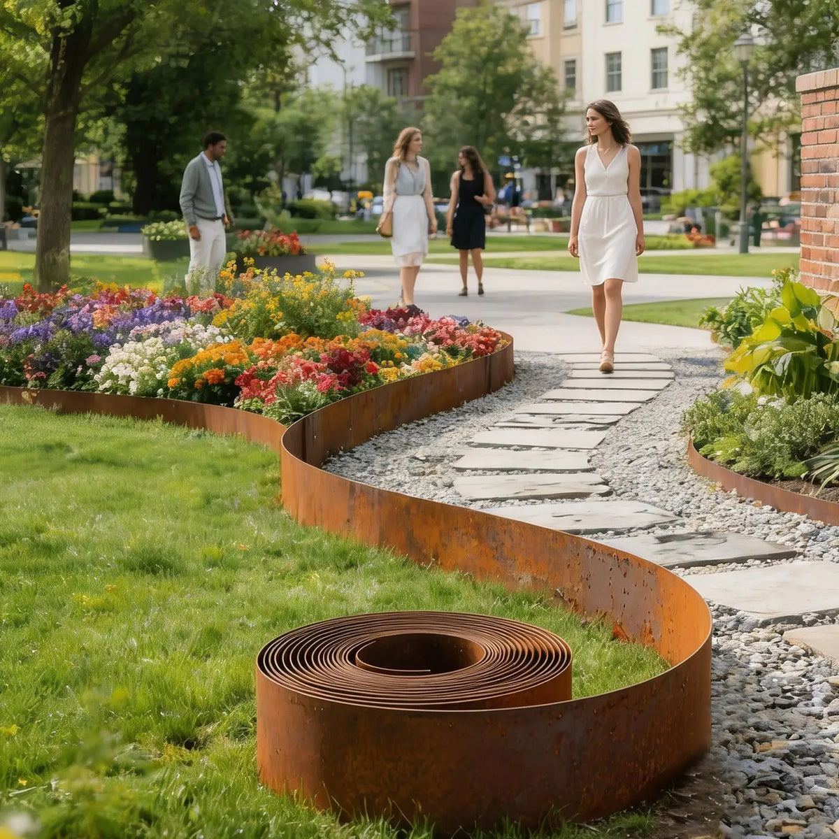 Cuttable Steel Lawn Edging | Weatherproof Landscape Border Landscape Edging QXL