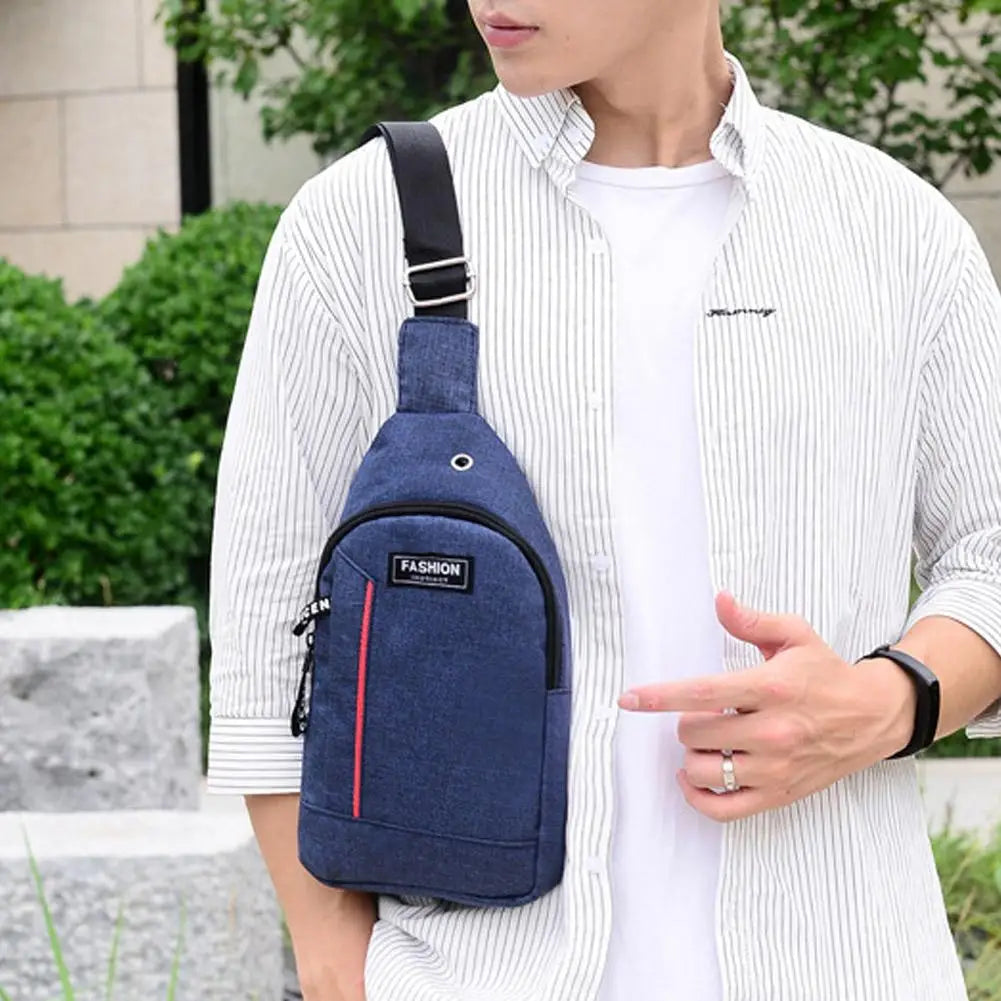 Men's Waterproof Nylon Crossbody Sling Bag | Travel Chest Pack Crossbody Sling Bag QXL