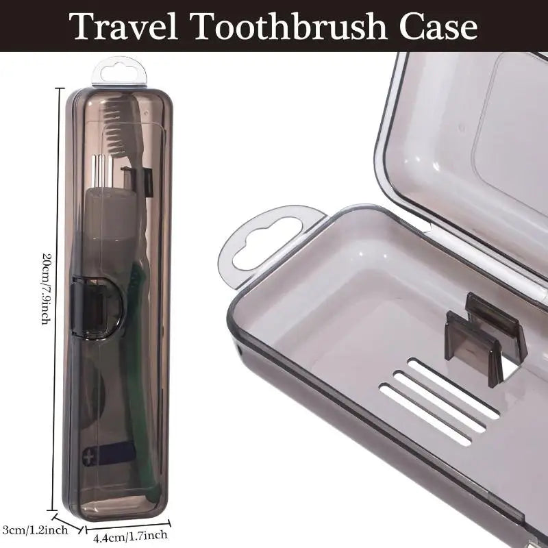 Transparent Travel Toothbrush Case & Toothpaste Storage Box Travel Toothbrush Case QXL