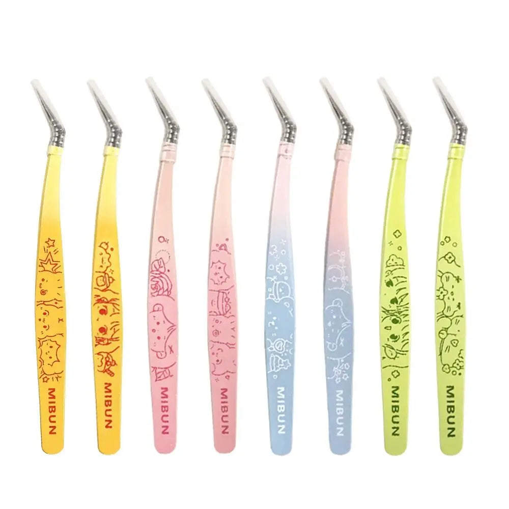 Cartoon Stainless Steel Eyelash Extension Tweezers – Precision Eyelash Tweezers QXL