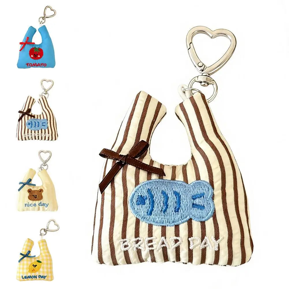 Mini Shopping Bag Keychain Charm | Plush Fabric Bag Pendant Bag Charm Keychain QXL